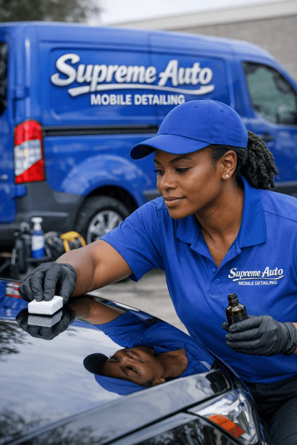 Ceramic coating — water beading on freshly coated paint surface