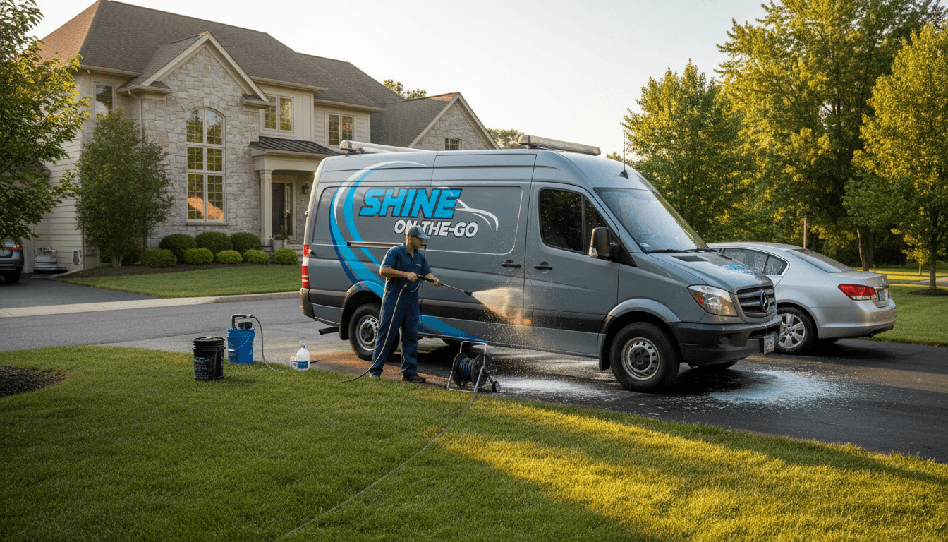 Mobile detailing service in action